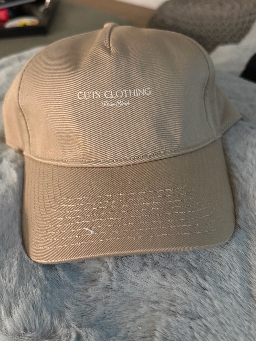 Cuts Clothing Tan Baseball Cap with White Logo